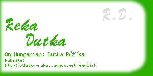 reka dutka business card
